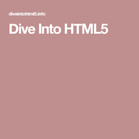 dive into html 5