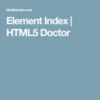 html 5 doctor