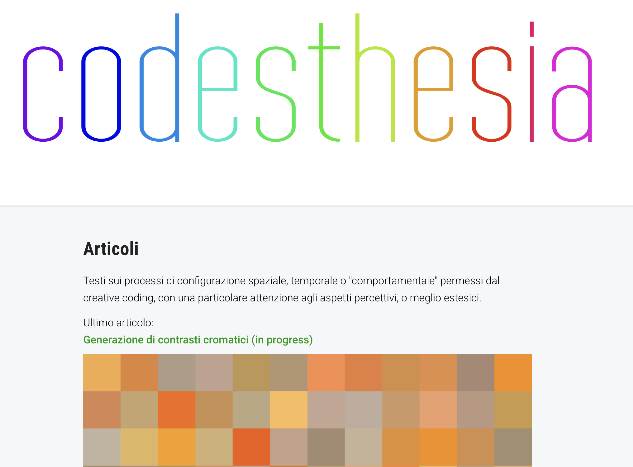 Codesthesia